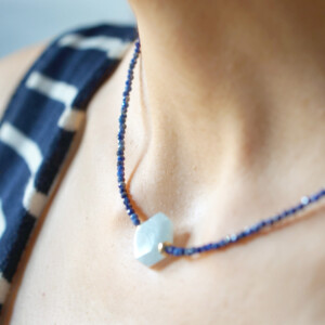 COLLAR LAPISLÁZULI Y AGUAMARINA