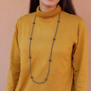 COLLAR HEMATITE PERLA GRIS