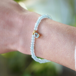 PULSERA ÁGATA AZUL CHARM TOPACIO