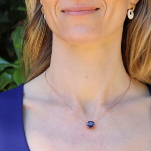 COLLAR ZAFIRO PLATA ROSA