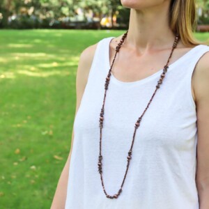 COLLAR HEMATITE Y PERLAS BROWN