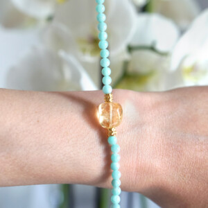 PULSERA TURQUESA CUARZO CITRINO
