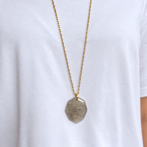 COLLAR LARGO CUARZO RUTILADO