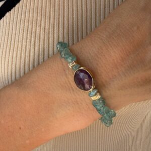 PULSERA APATITO Y AMATISTA