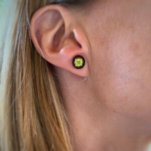 PENDIENTES PERIDOTO Y PLATA ROSA