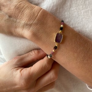 PULSERA TURMALINA SANDÍA Y AMATISTA
