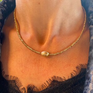 COLLAR HEMATITE DORADO PERLA GOLDEN