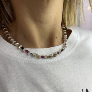 COLLAR PERLAS Y TURMALINA