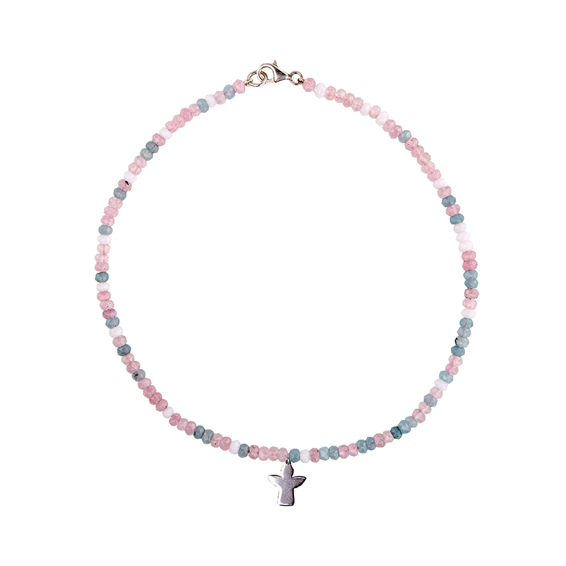 COLLAR ÁGATA MULTICOLOR ÁNGEL PLATA
