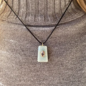 COLLAR AMAZONITA Y AMATISTA MARQUISE