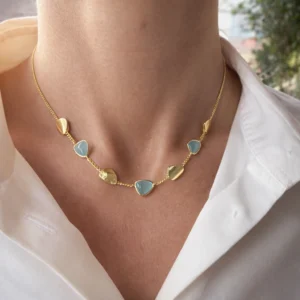 COLLAR CALCEDONIA AZUL
