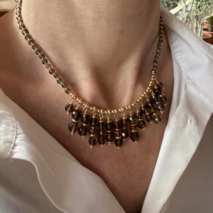 COLLAR CUARZO AHUMADO-RAÍZ INTERIOR