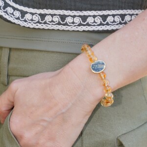 PULSERA CUARZO CITRINO ÁGATA MUSGOSA