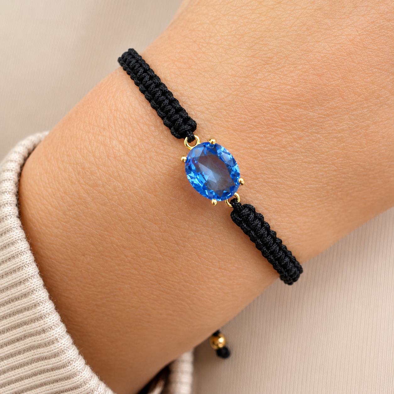 PULSERA MACRAMÉ TOPACIO