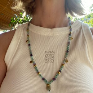 COLLAR JAPA MALA  FLUORITA