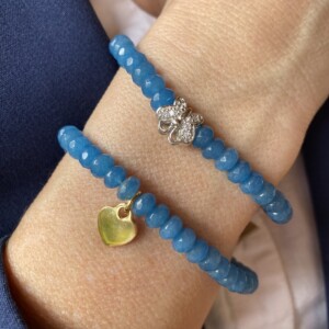 PULSERA CALCEDONIA CHARM PLATA