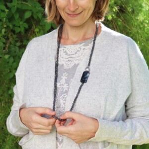 COLLAR ÁGATAS Y PERLA BARROCA