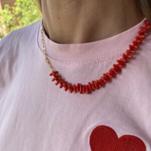 CADENA ESLABONES PLATA CORAL