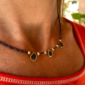 COLLAR ZAFIROS  3 CHARMS