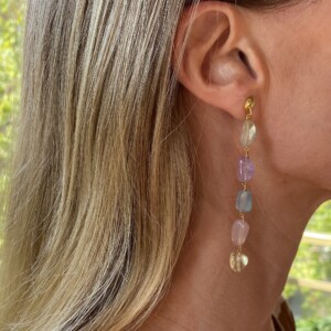 PENDIENTES CUARZOS PASTEL