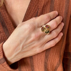 ANILLO 3 TURMALINAS SANDÍA