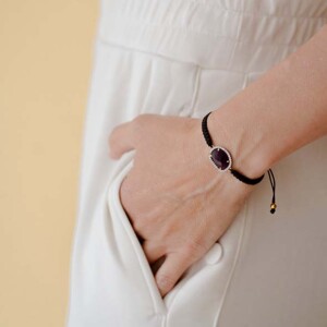 PULSERA MACRAMÉ AMATISTA