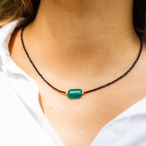 COLLAR ESPINELA CUARZO VERDE