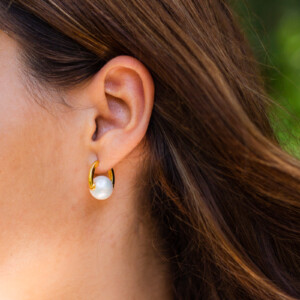 PENDIENTES AROS PERLA CULTIVADA