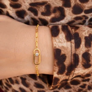 PULSERA ME ELIJO PLATA BAÑO ORO 18 QUILATES