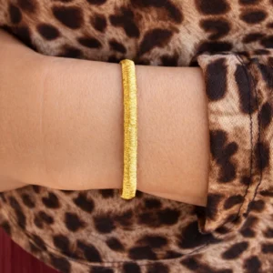 PULSERA HILOS PLATA BAÑO ORO 18 QUILATES